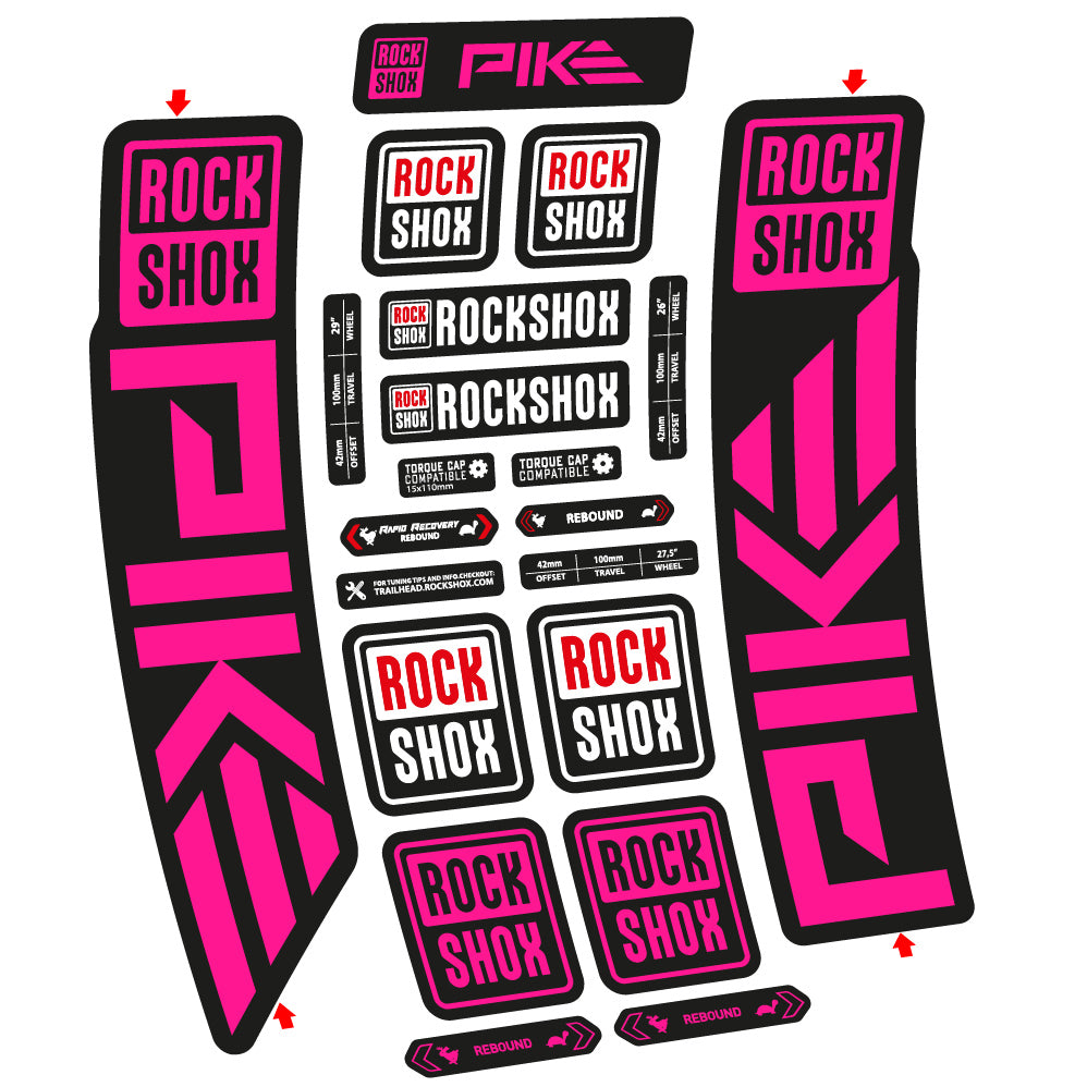 Aufkleber Rock Shox Pike 2023 Fahrradgabel Aufkleber Vinyl