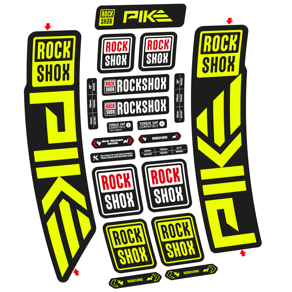 Aufkleber Rock Shox Pike 2023 Fahrradgabel Aufkleber Vinyl