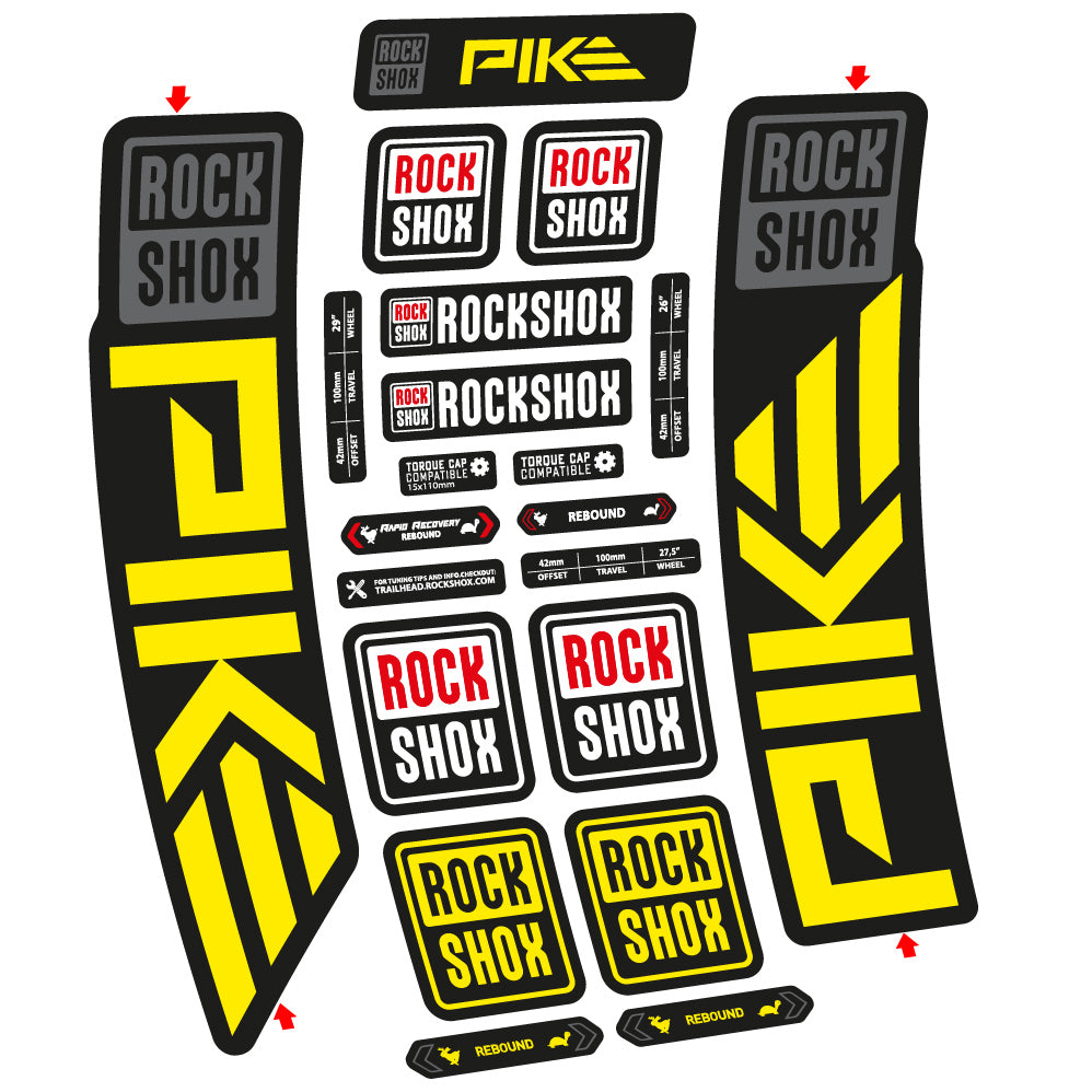 Aufkleber Rock Shox Pike 2023 Fahrradgabel Aufkleber Vinyl