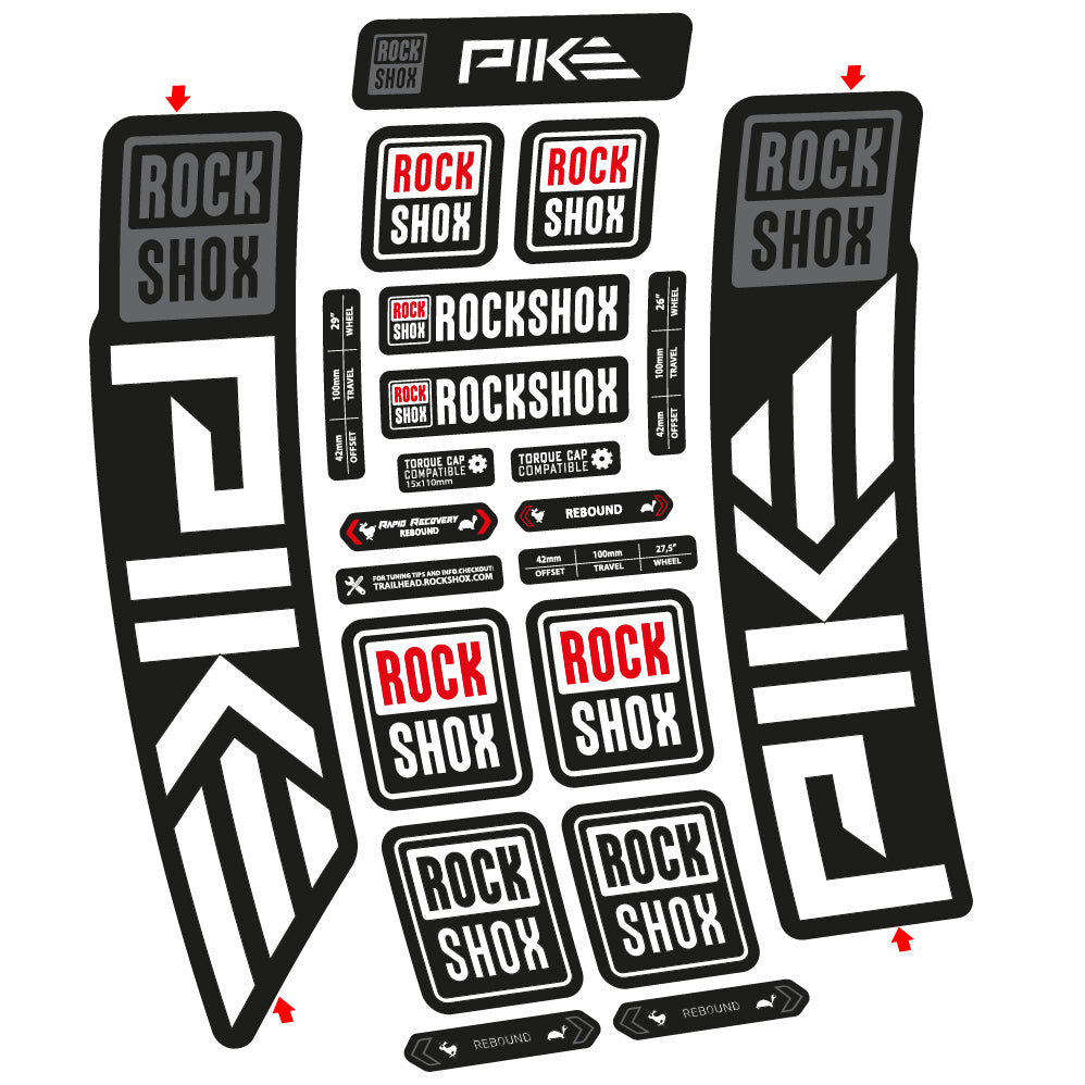 Aufkleber Rock Shox Pike 2023 Fahrradgabel Aufkleber Vinyl