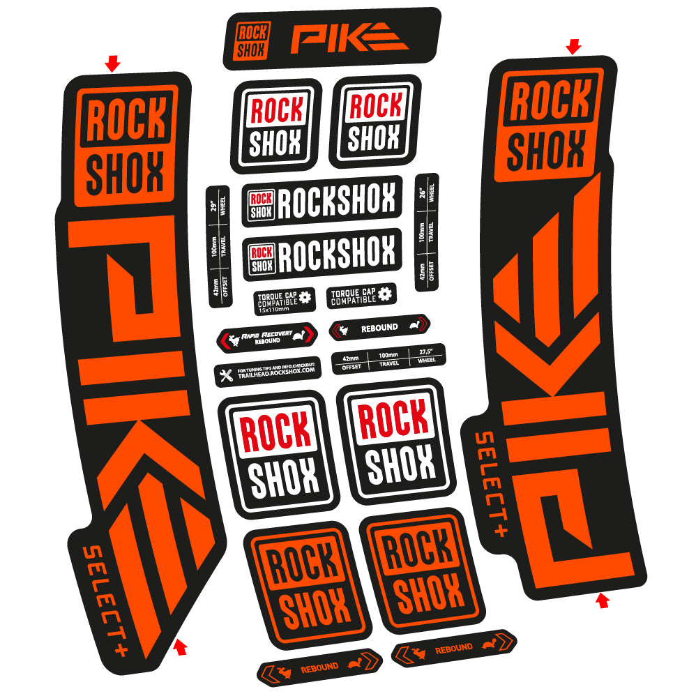 Decal Rock Shox Pike Select PLus 2023 Bike Fork sticker vinyl