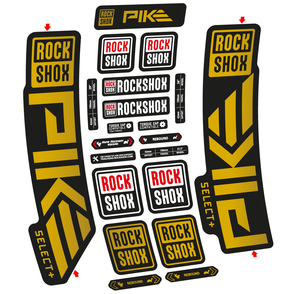Decal Rock Shox Pike Select PLus 2023 Bike Fork sticker vinyl