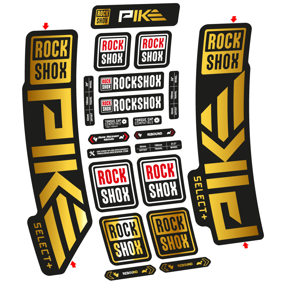Decal Rock Shox Pike Select PLus 2023 Bike Fork sticker vinyl