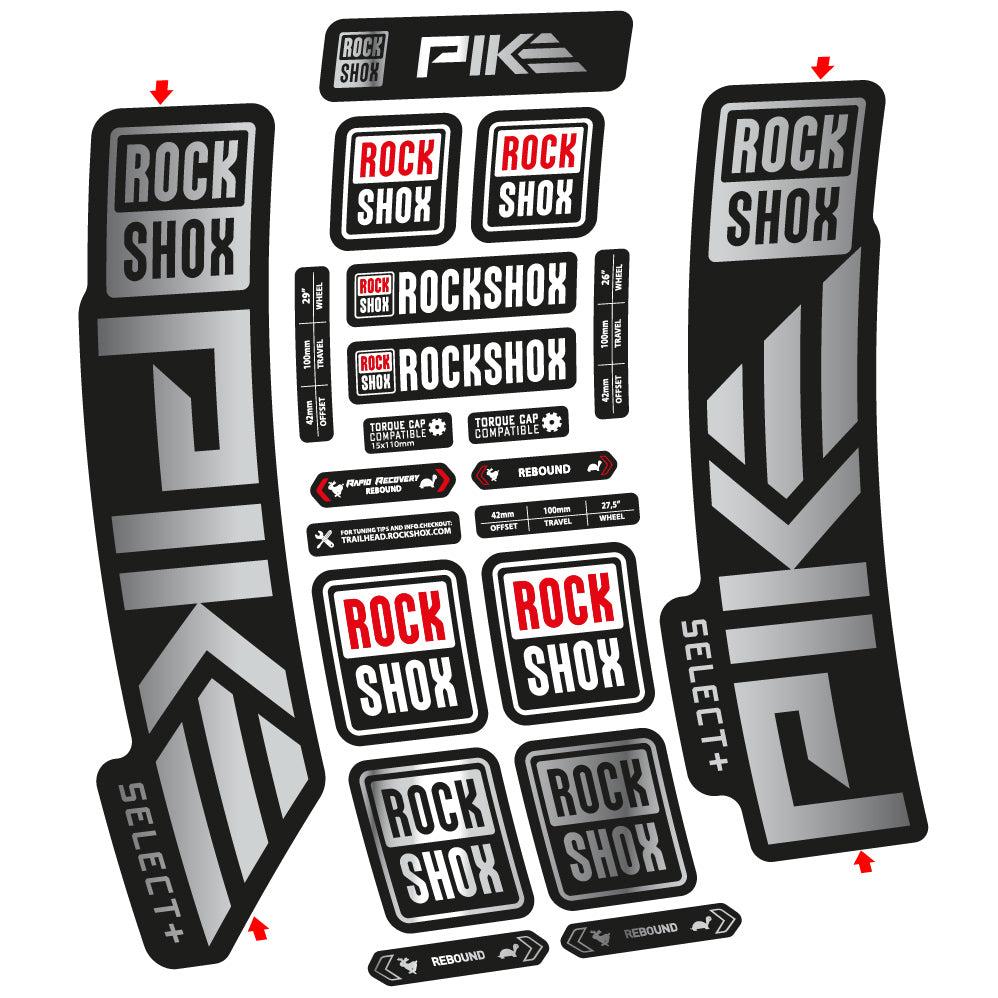 Decal Rock Shox Pike Select PLus 2023 Bike Fork sticker vinyl