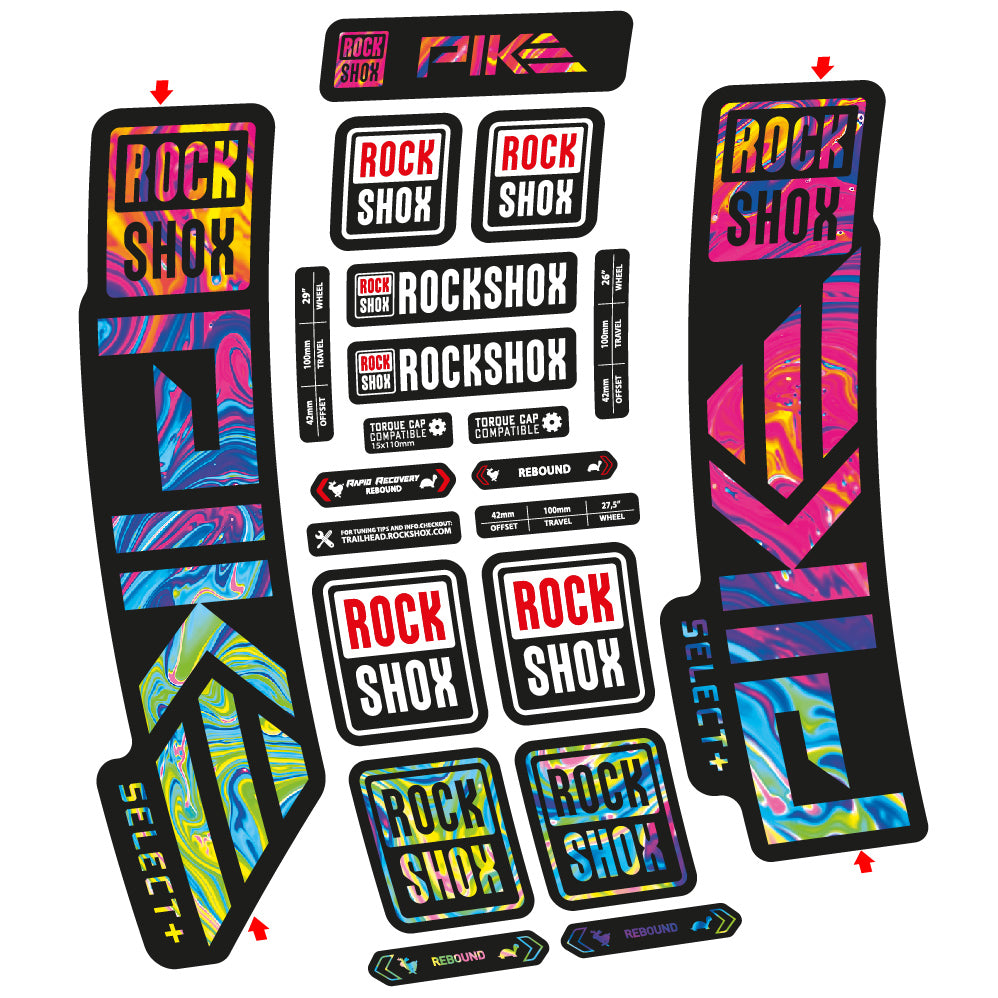 Decal Rock Shox Pike Select PLus 2023 Bike Fork sticker vinyl