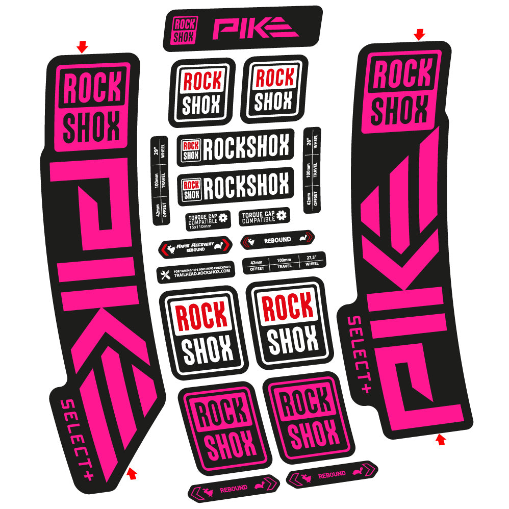 Decal Rock Shox Pike Select PLus 2023 Bike Fork sticker vinyl