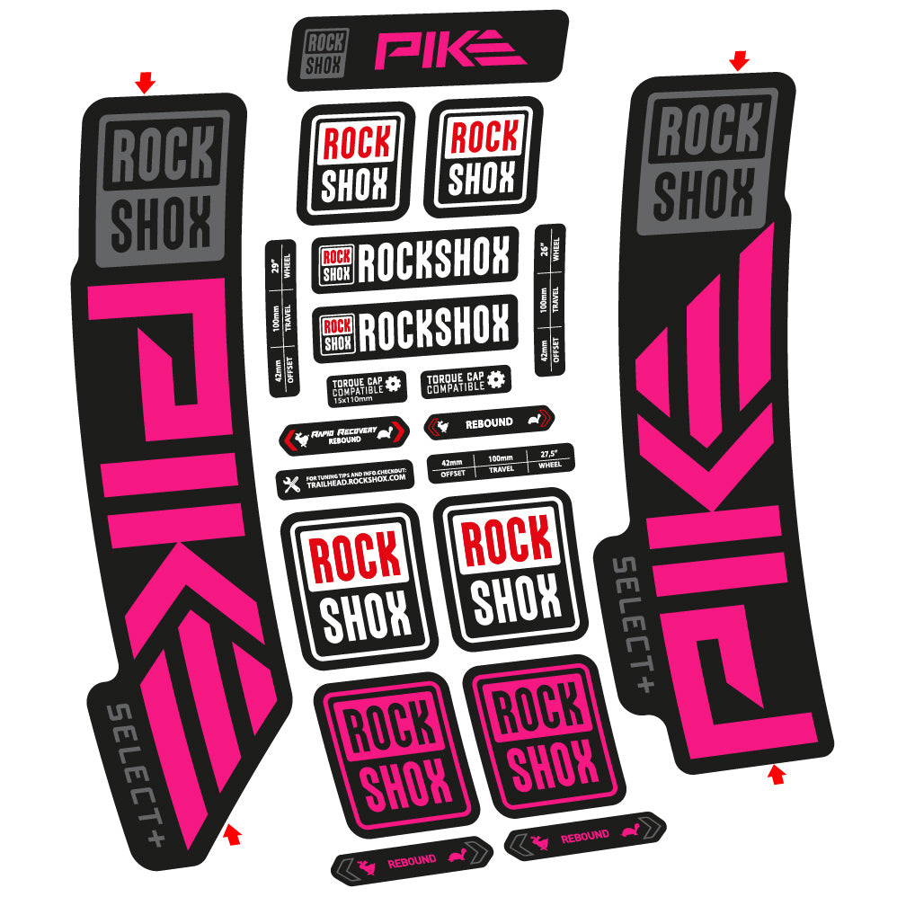 Decal Rock Shox Pike Select PLus 2023 Bike Fork sticker vinyl
