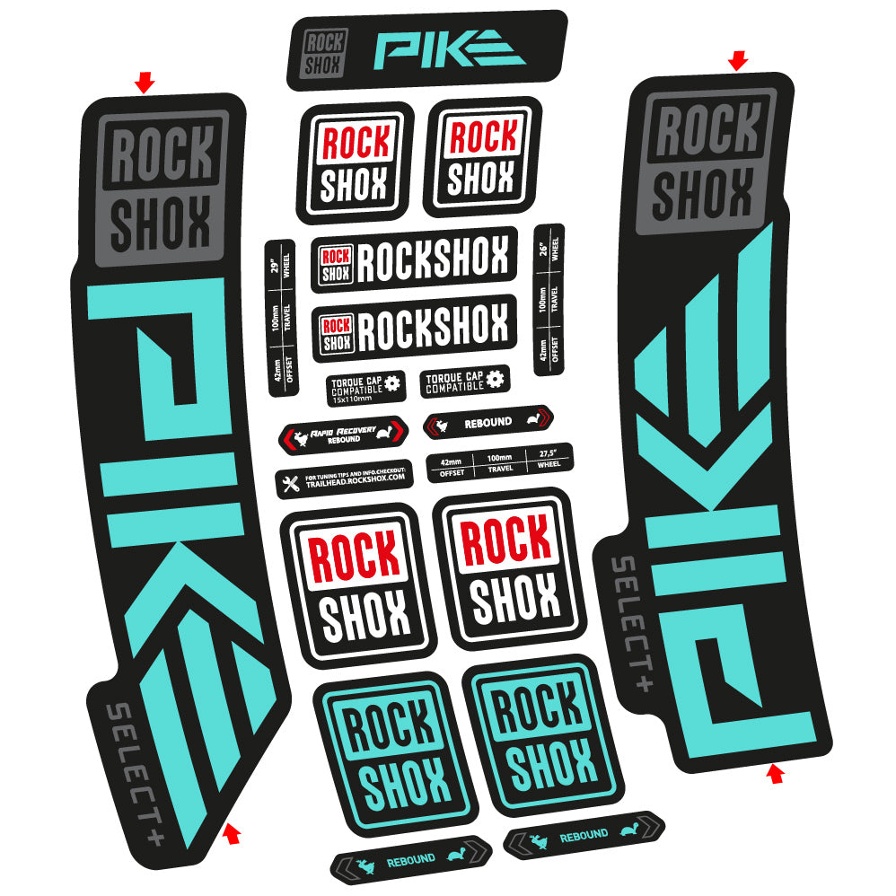 Decal Rock Shox Pike Select PLus 2023 Bike Fork sticker vinyl