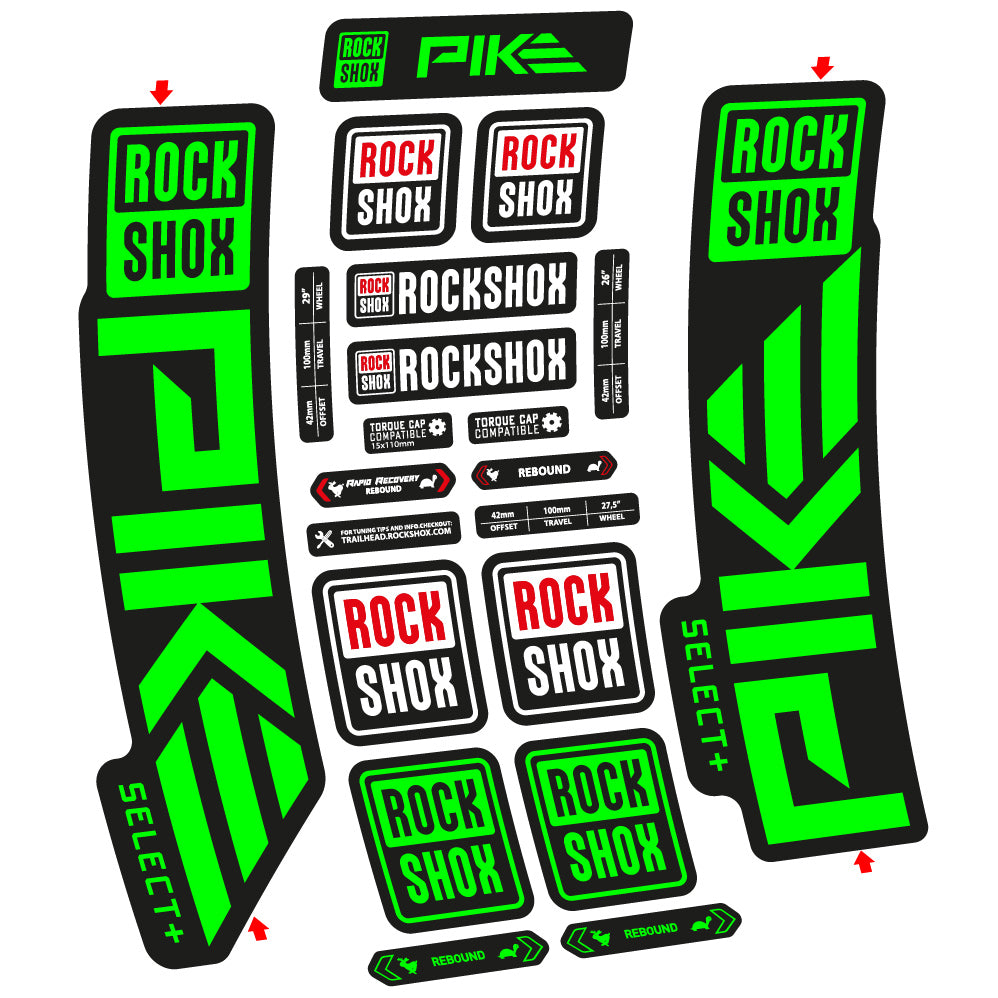 Decal Rock Shox Pike Select PLus 2023 Bike Fork sticker vinyl