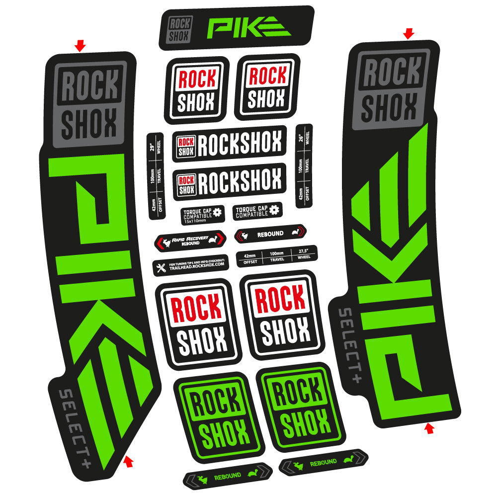 Decal Rock Shox Pike Select PLus 2023 Bike Fork sticker vinyl