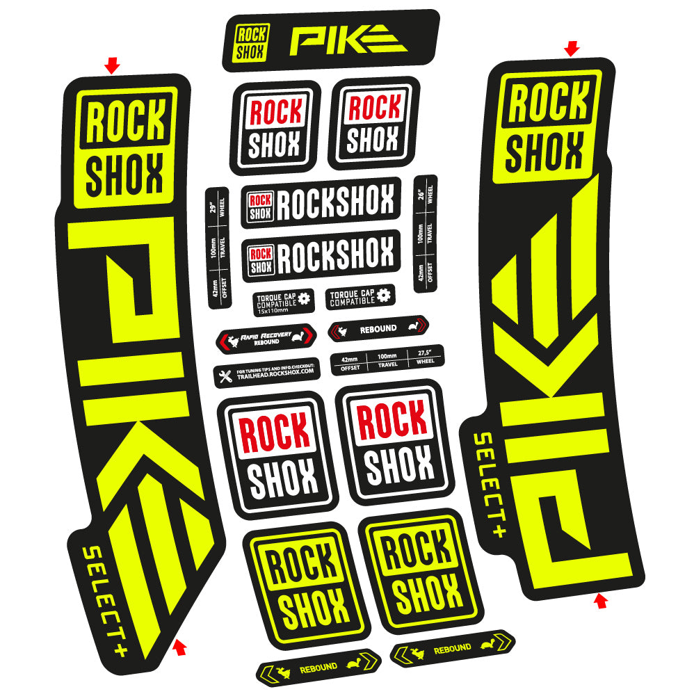 Decal Rock Shox Pike Select PLus 2023 Bike Fork sticker vinyl