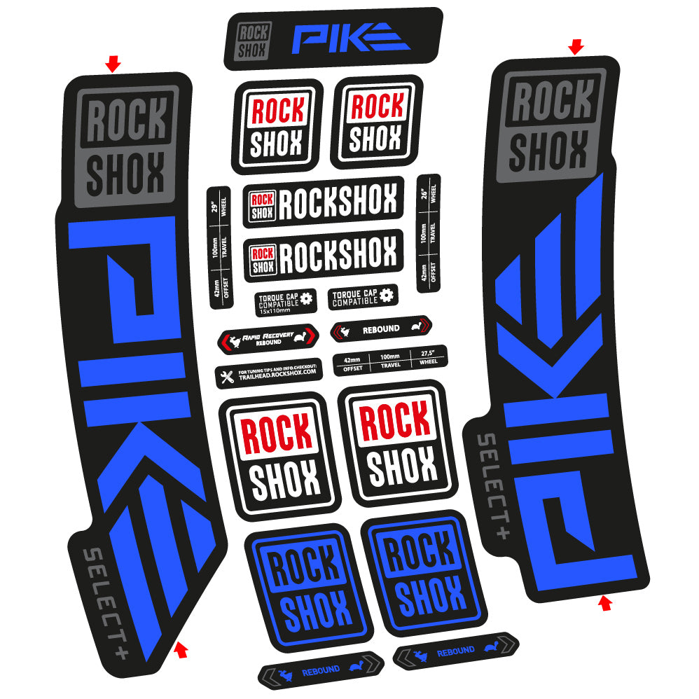 Decal Rock Shox Pike Select PLus 2023 Bike Fork sticker vinyl