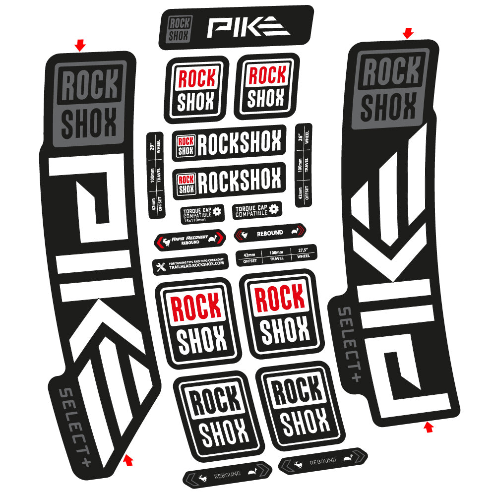 Decal Rock Shox Pike Select PLus 2023 Bike Fork sticker vinyl