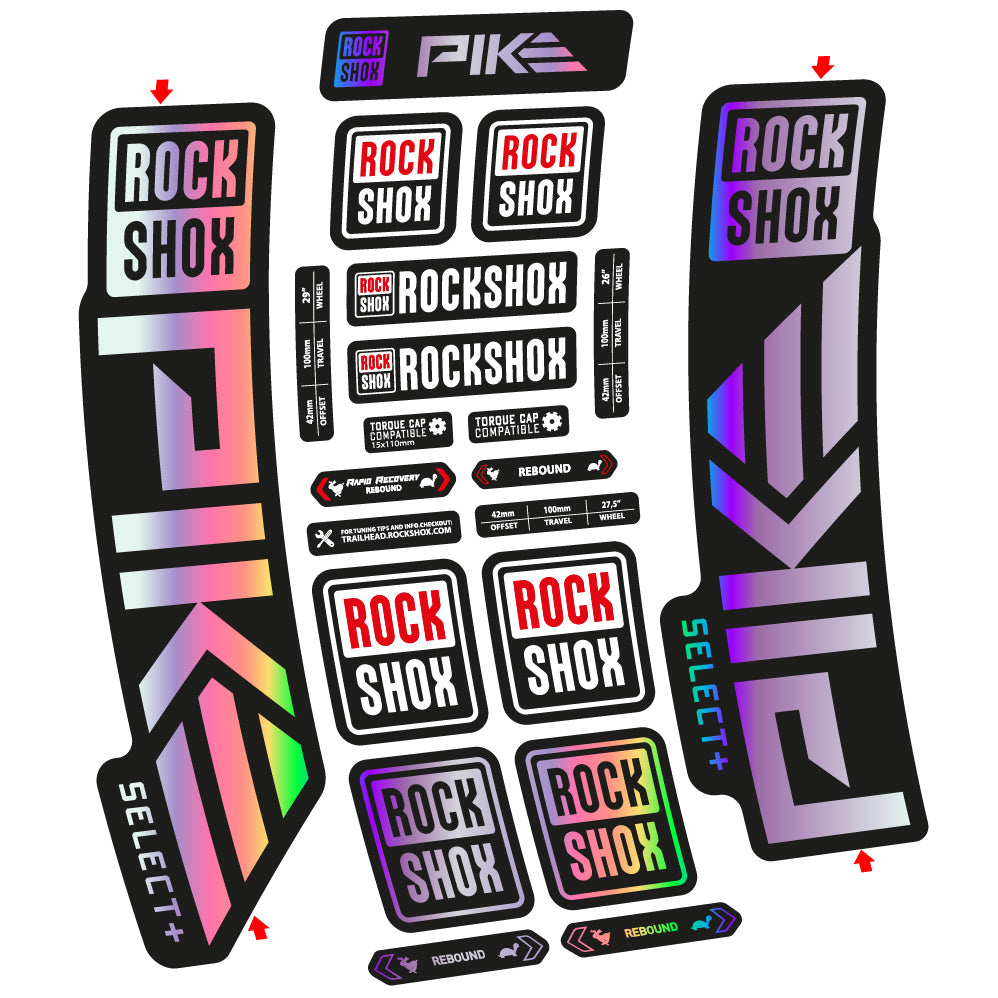 Decal Rock Shox Pike Select PLus 2023 Bike Fork sticker vinyl