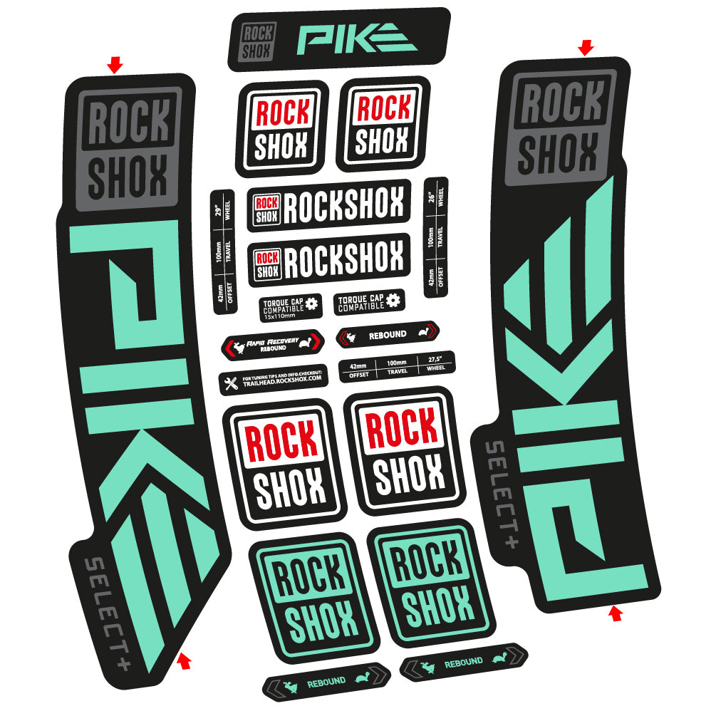 Decal Rock Shox Pike Select PLus 2023 Bike Fork sticker vinyl