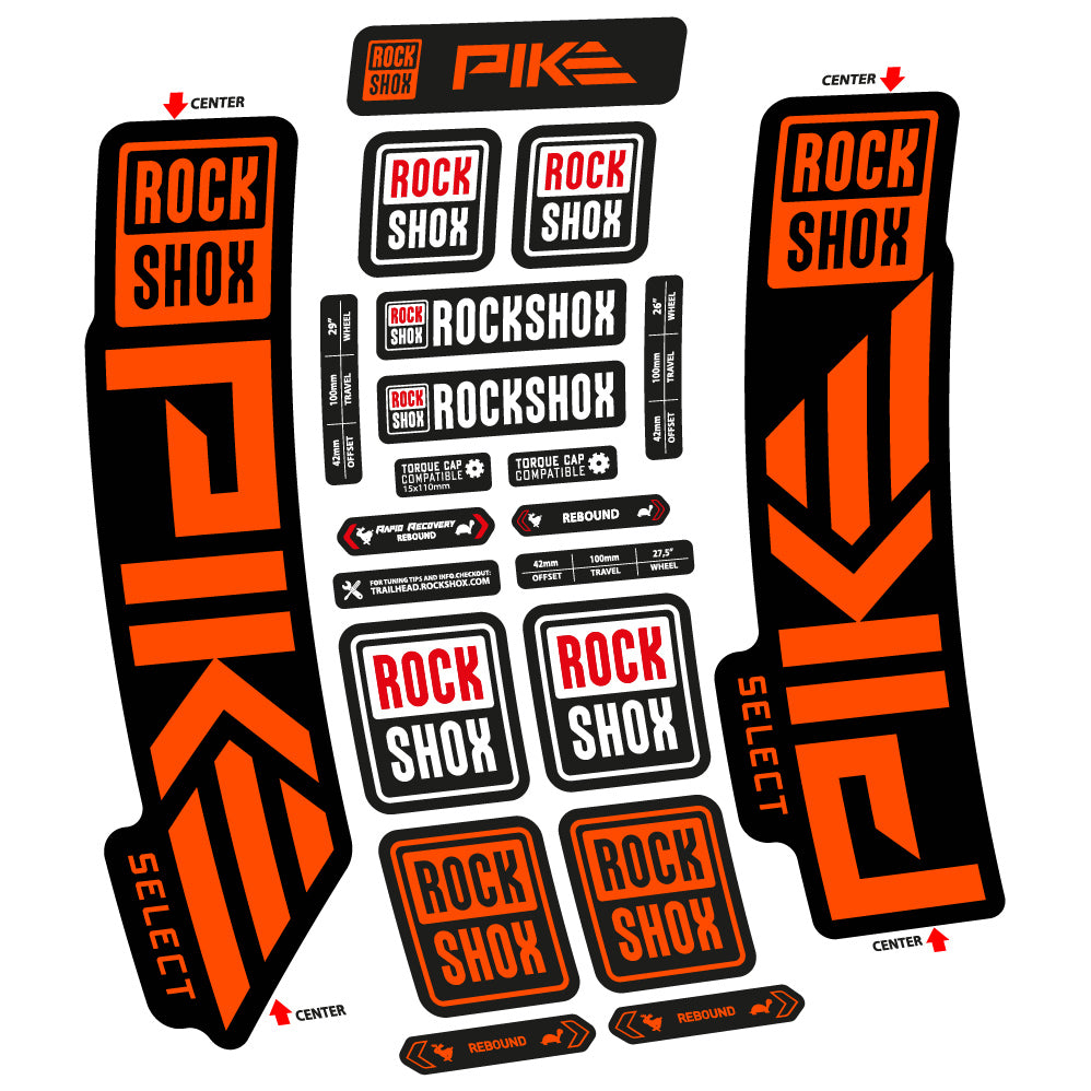 Decal Rock Shox Pike Select 2023 Bike Fork sticker vinyl