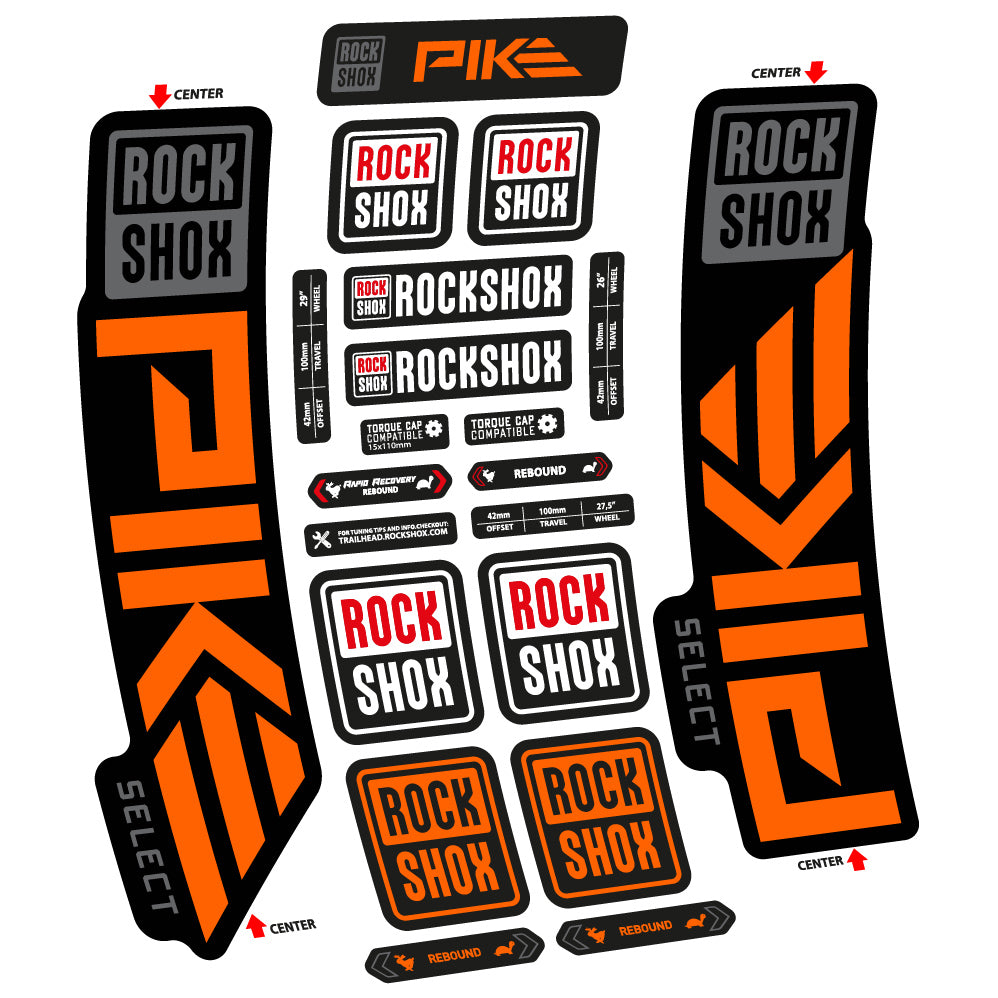 Decal Rock Shox Pike Select 2023 Bike Fork sticker vinyl