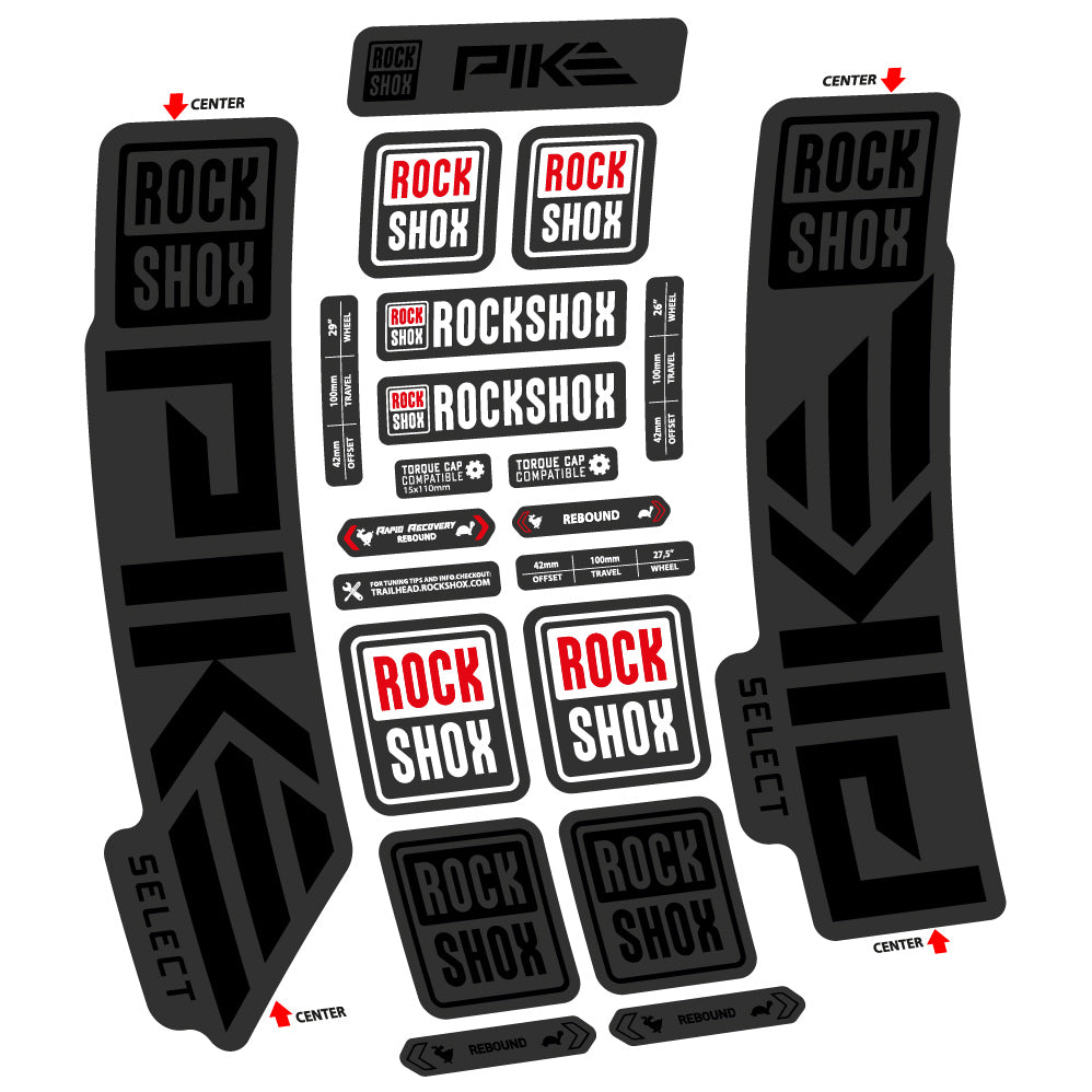 Decal Rock Shox Pike Select 2023 Bike Fork sticker vinyl