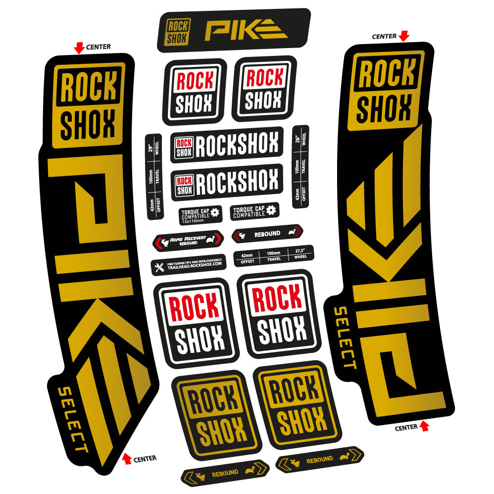 Decal Rock Shox Pike Select 2023 Bike Fork sticker vinyl