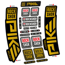 Load image into Gallery viewer, Decal Rock Shox Pike Select 2023 Bike Fork sticker vinyl
