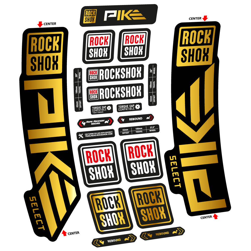 Decal Rock Shox Pike Select 2023 Bike Fork sticker vinyl