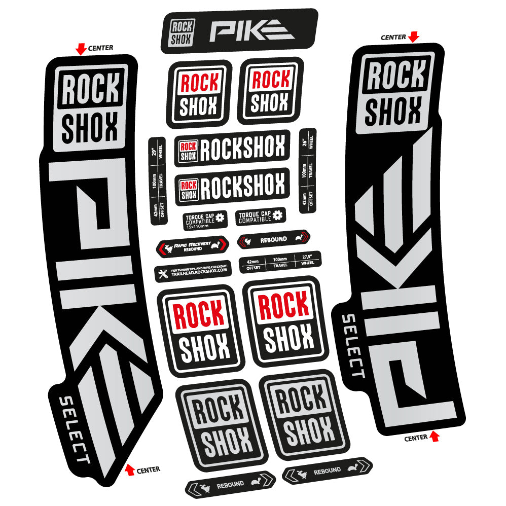 Decal Rock Shox Pike Select 2023 Bike Fork sticker vinyl