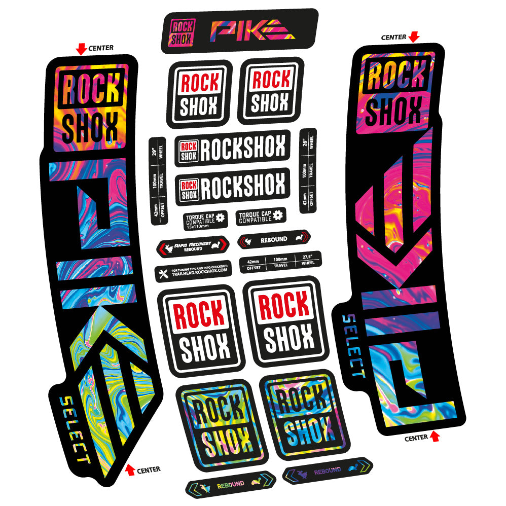 Decal Rock Shox Pike Select 2023 Bike Fork sticker vinyl