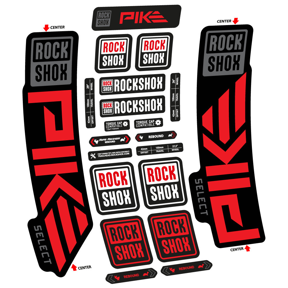 Decal Rock Shox Pike Select 2023 Bike Fork sticker vinyl