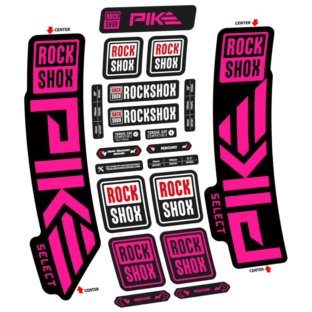 Decal Rock Shox Pike Select 2023 Bike Fork sticker vinyl
