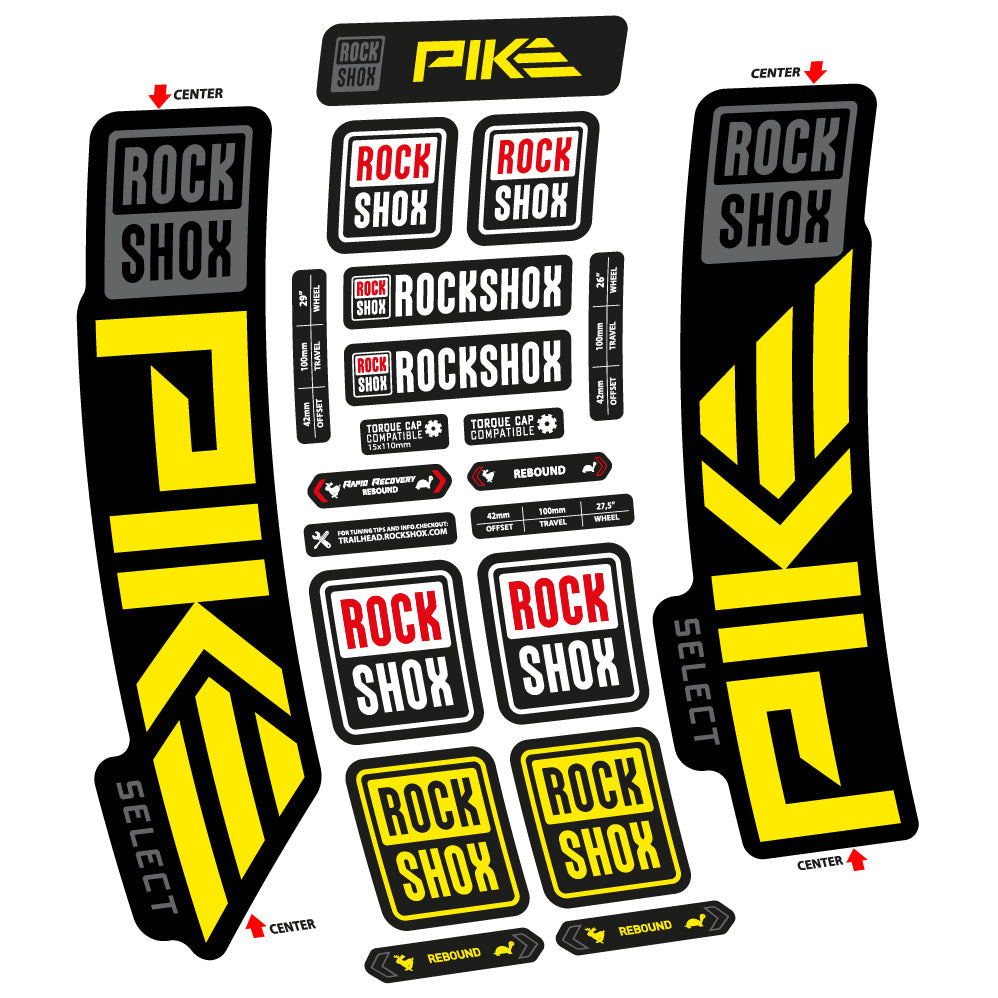 Decal Rock Shox Pike Select 2023 Bike Fork sticker vinyl