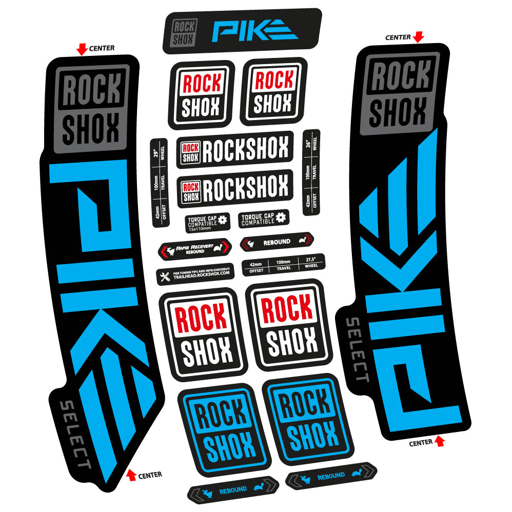 Decal Rock Shox Pike Select 2023 Bike Fork sticker vinyl