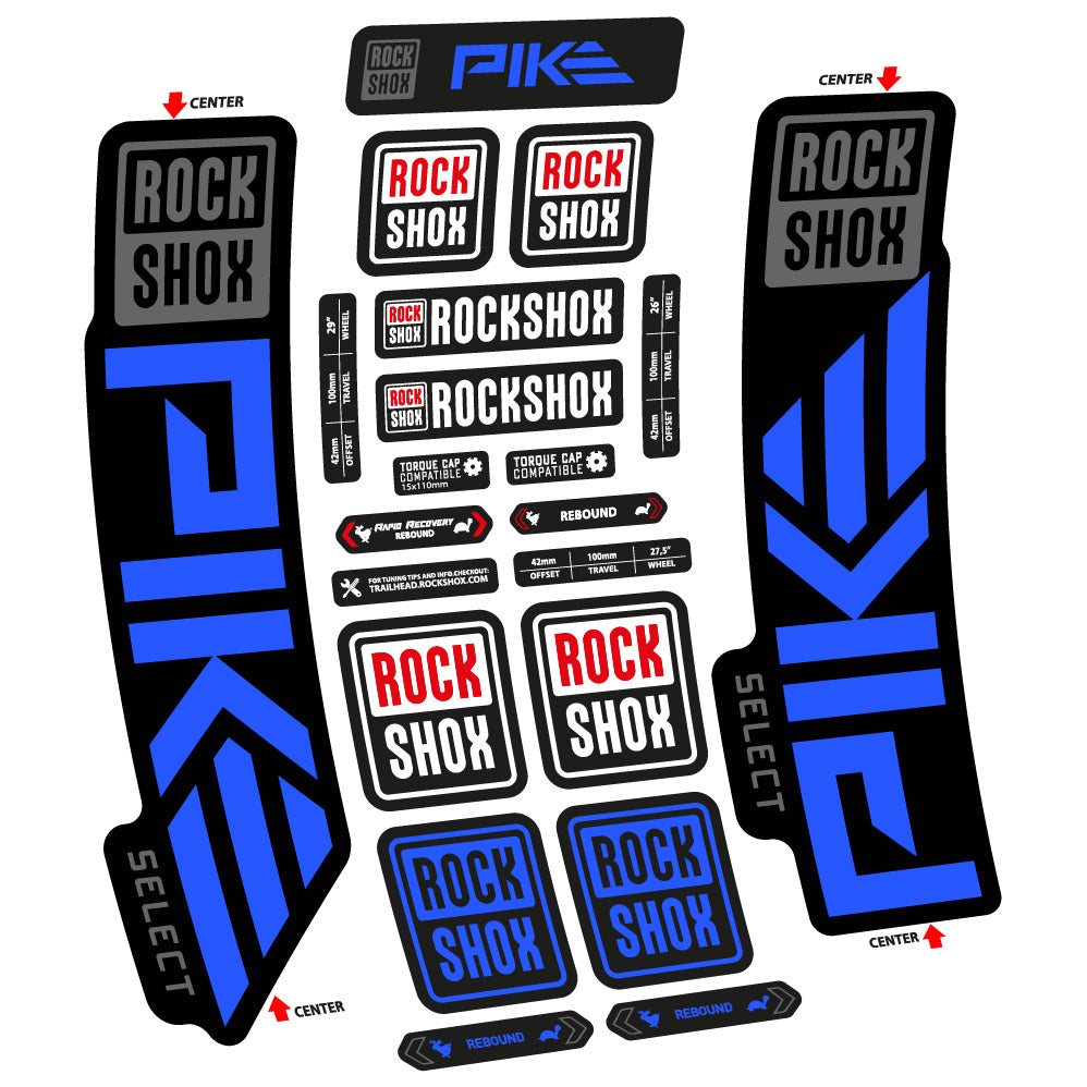 Decal Rock Shox Pike Select 2023 Bike Fork sticker vinyl
