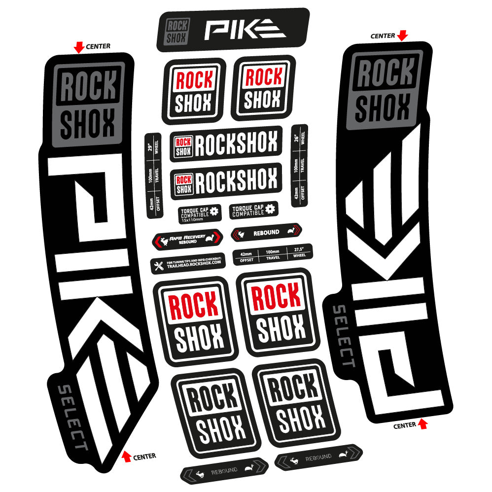 Decal Rock Shox Pike Select 2023 Bike Fork sticker vinyl
