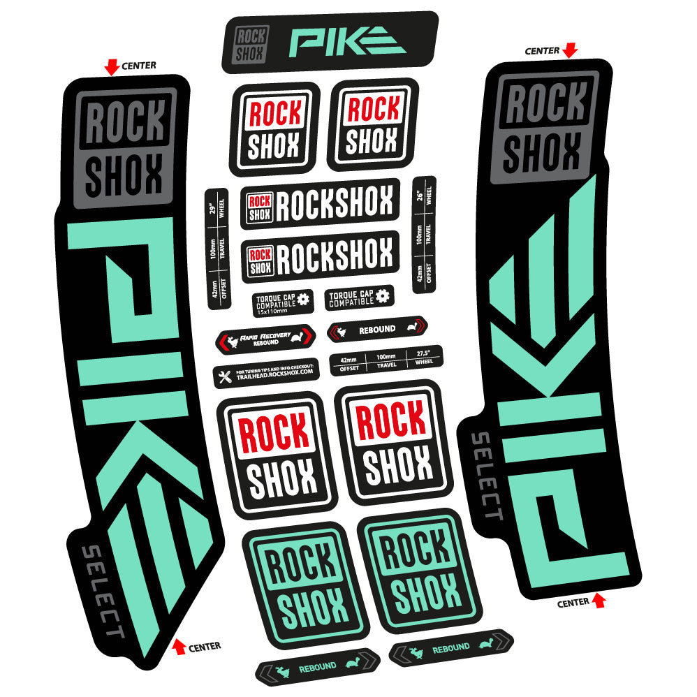 Decal Rock Shox Pike Select 2023 Bike Fork sticker vinyl