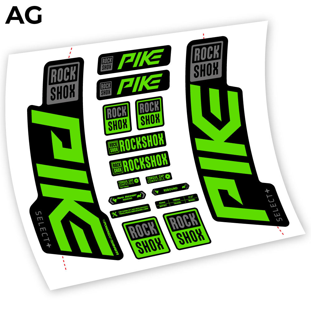 Decal Rock Shox Pike Select Plus 2021, Bike Fork sticker vinyl