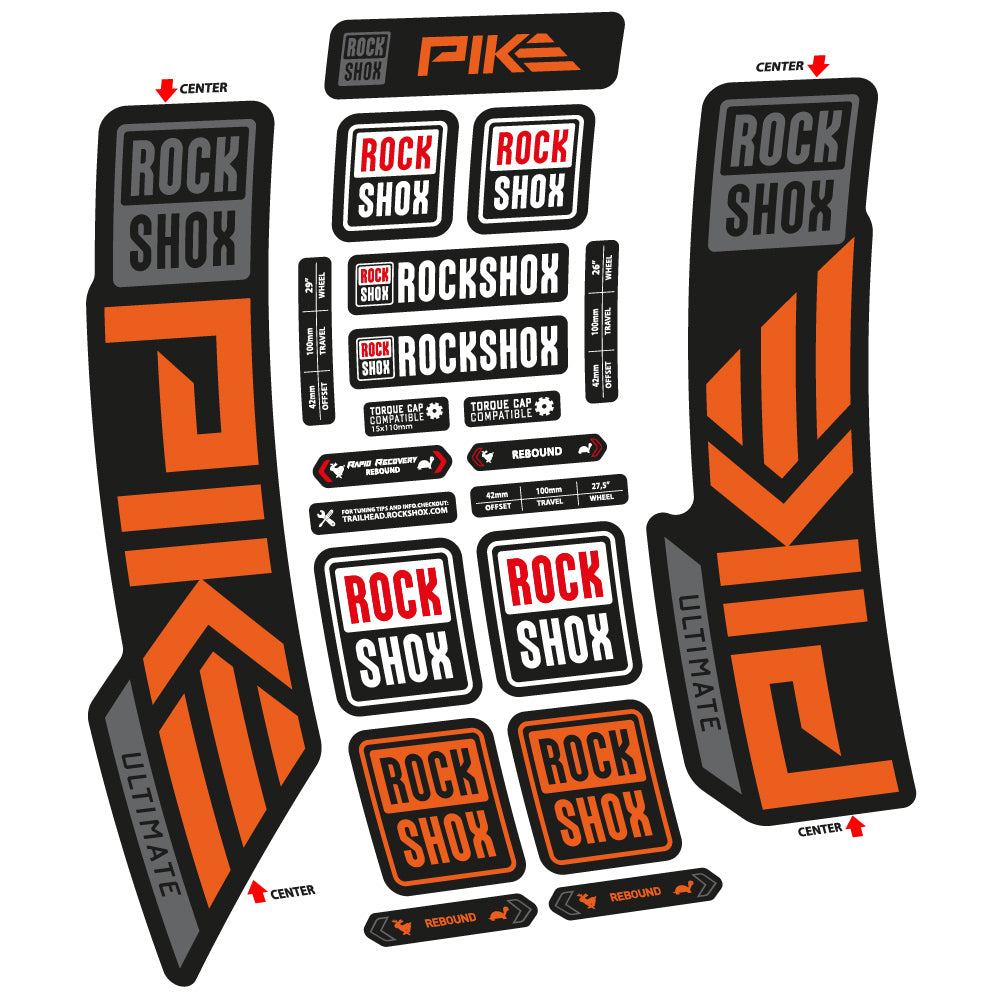 Aufkleber Rock Shox Pike Ultimate 2023 Fahrradgabel Aufkleber Vinyl