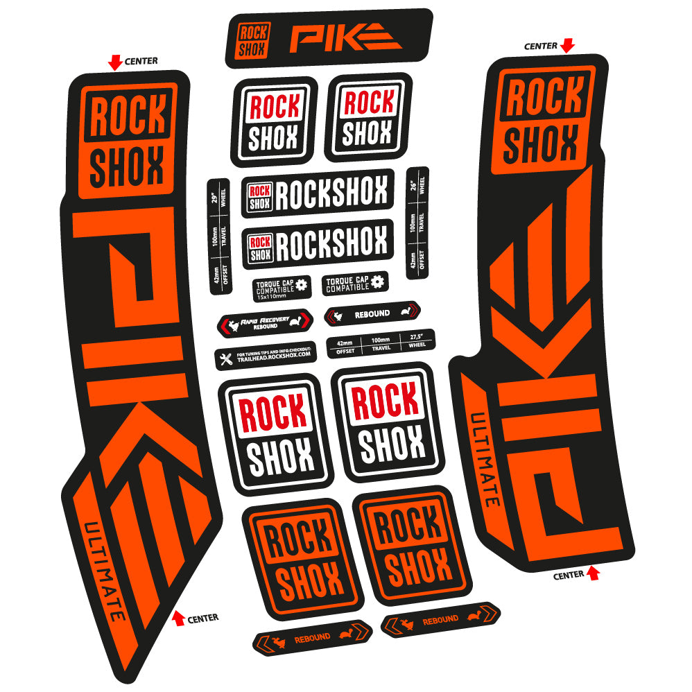 Aufkleber Rock Shox Pike Ultimate 2023 Fahrradgabel Aufkleber Vinyl
