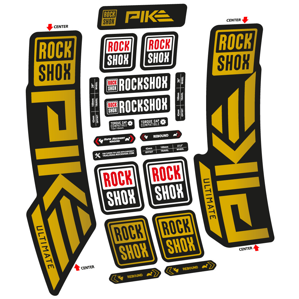 Aufkleber Rock Shox Pike Ultimate 2023 Fahrradgabel Aufkleber Vinyl