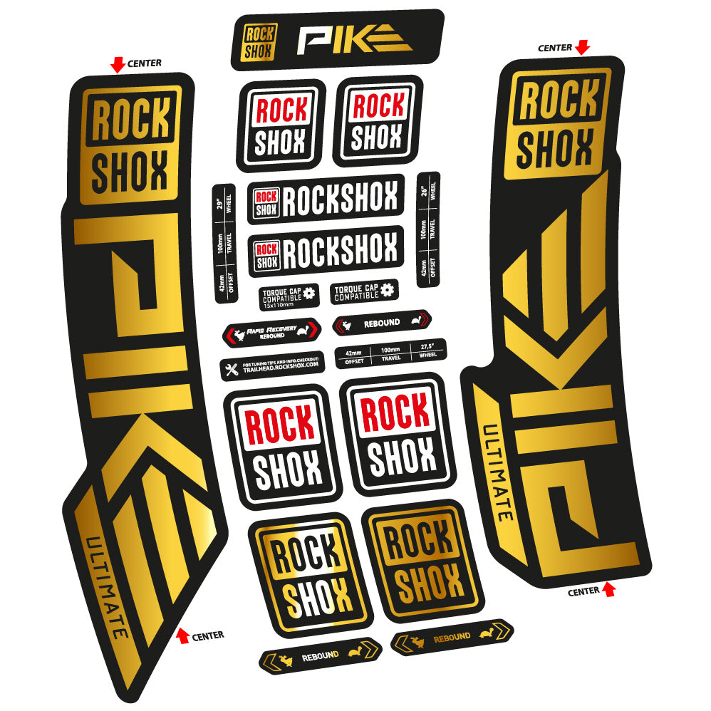 Aufkleber Rock Shox Pike Ultimate 2023 Fahrradgabel Aufkleber Vinyl