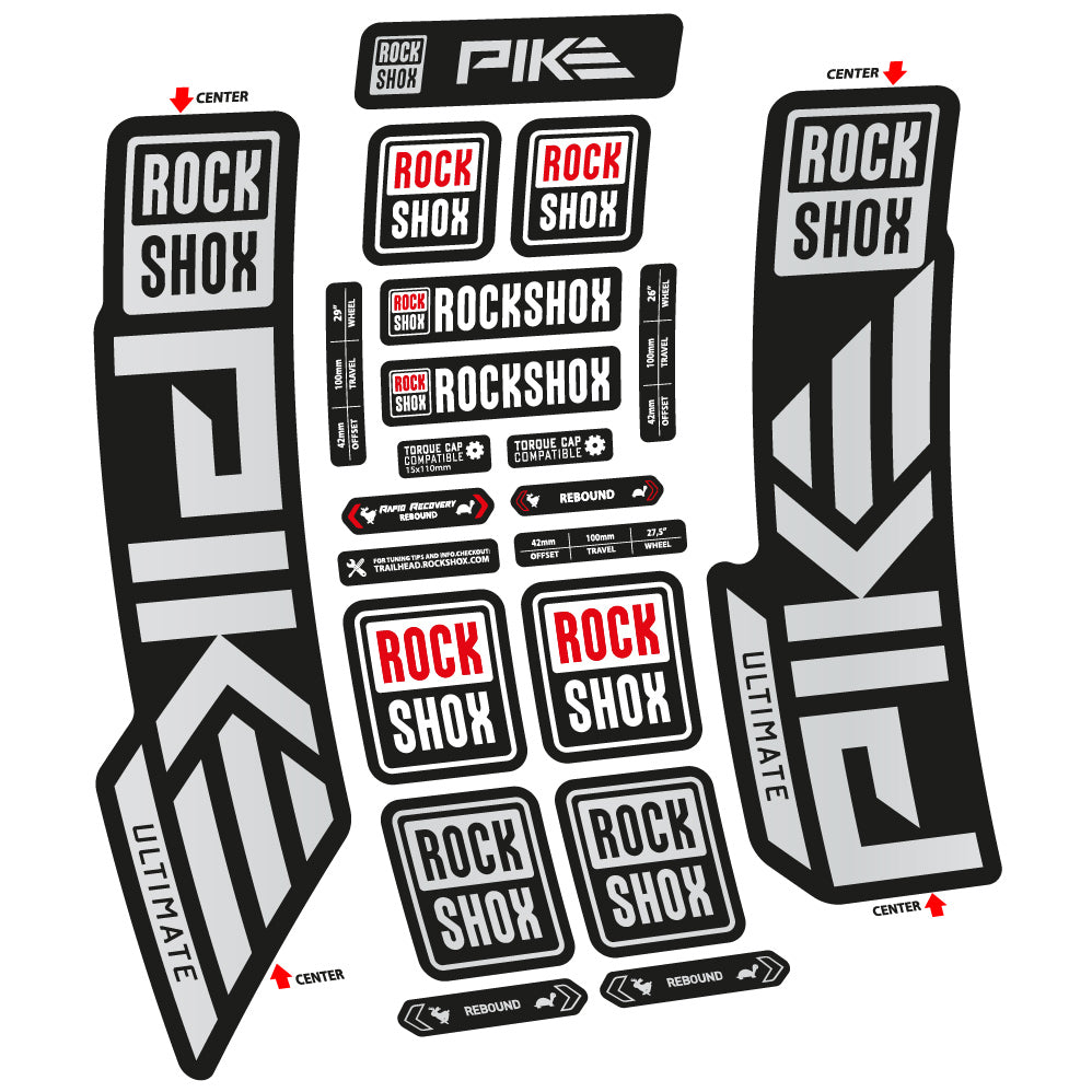 Aufkleber Rock Shox Pike Ultimate 2023 Fahrradgabel Aufkleber Vinyl