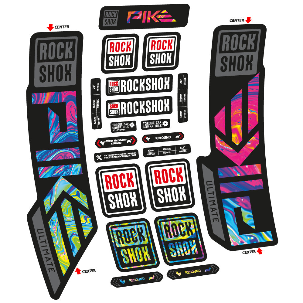 Aufkleber Rock Shox Pike Ultimate 2023 Fahrradgabel Aufkleber Vinyl