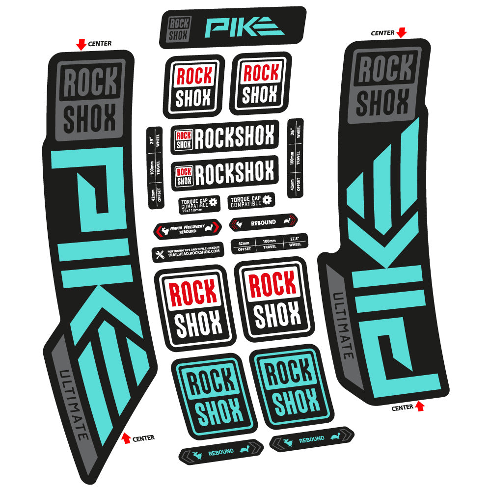 Aufkleber Rock Shox Pike Ultimate 2023 Fahrradgabel Aufkleber Vinyl