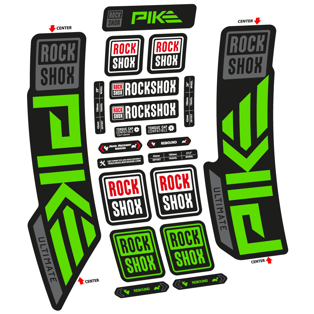 Aufkleber Rock Shox Pike Ultimate 2023 Fahrradgabel Aufkleber Vinyl