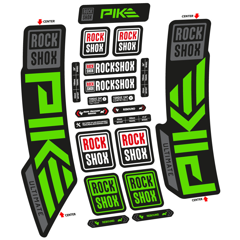 Decal Rock Shox Pike Ultimate 2023 Bike Fork sticker vinyl