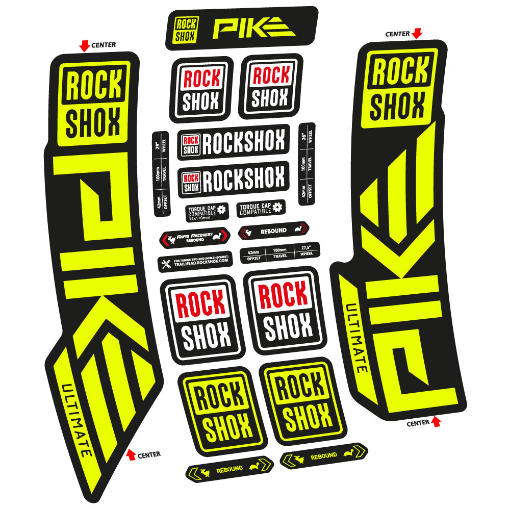 Aufkleber Rock Shox Pike Ultimate 2023 Fahrradgabel Aufkleber Vinyl