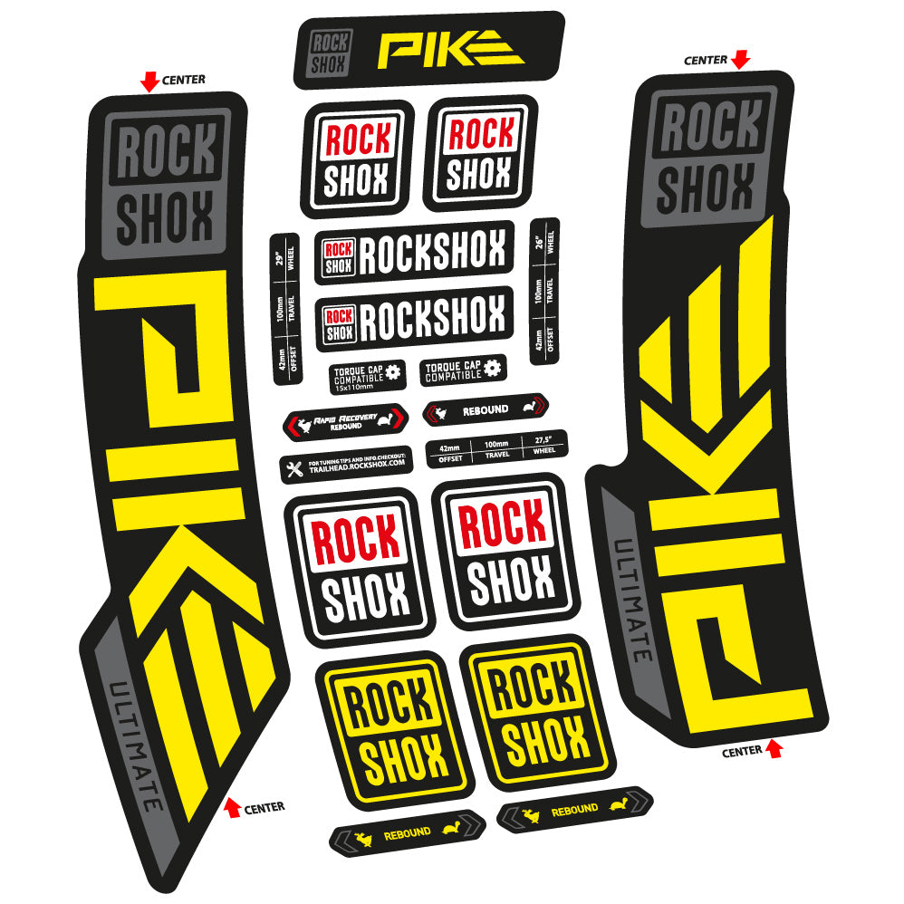 Aufkleber Rock Shox Pike Ultimate 2023 Fahrradgabel Aufkleber Vinyl