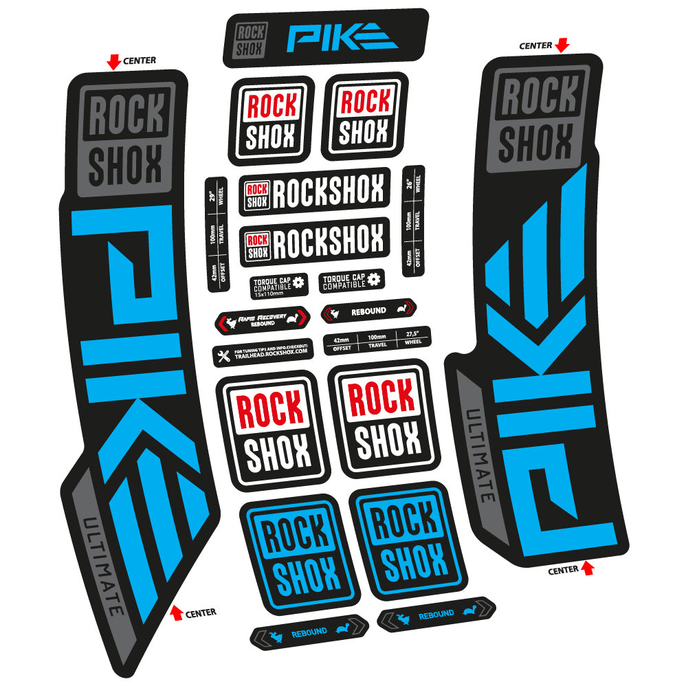 Aufkleber Rock Shox Pike Ultimate 2023 Fahrradgabel Aufkleber Vinyl