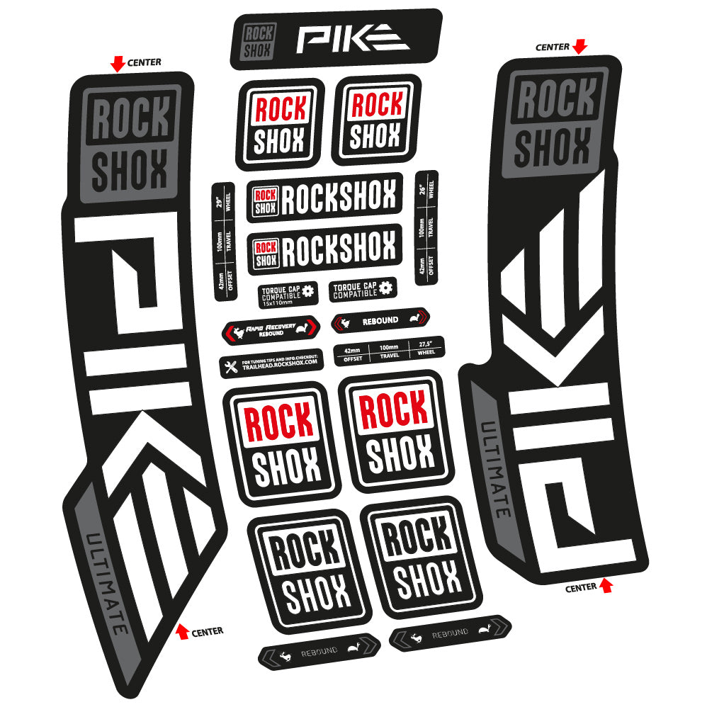 Aufkleber Rock Shox Pike Ultimate 2023 Fahrradgabel Aufkleber Vinyl