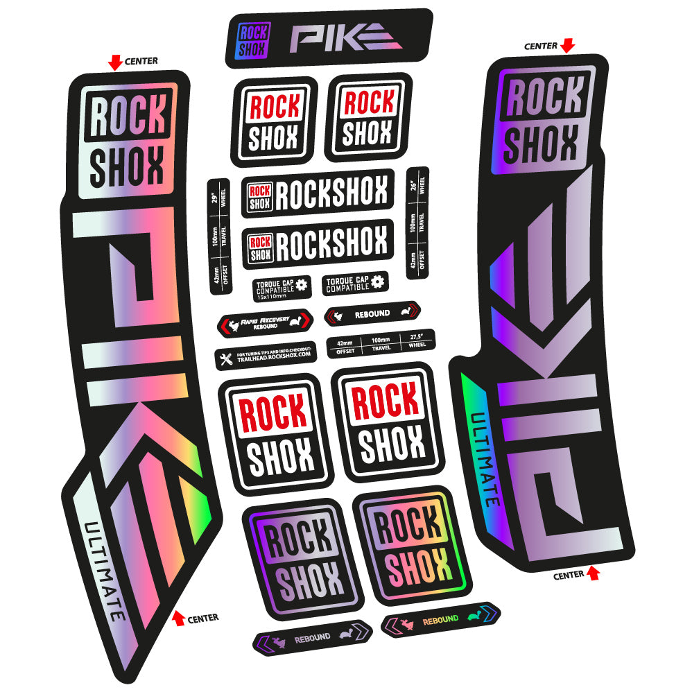 Aufkleber Rock Shox Pike Ultimate 2023 Fahrradgabel Aufkleber Vinyl