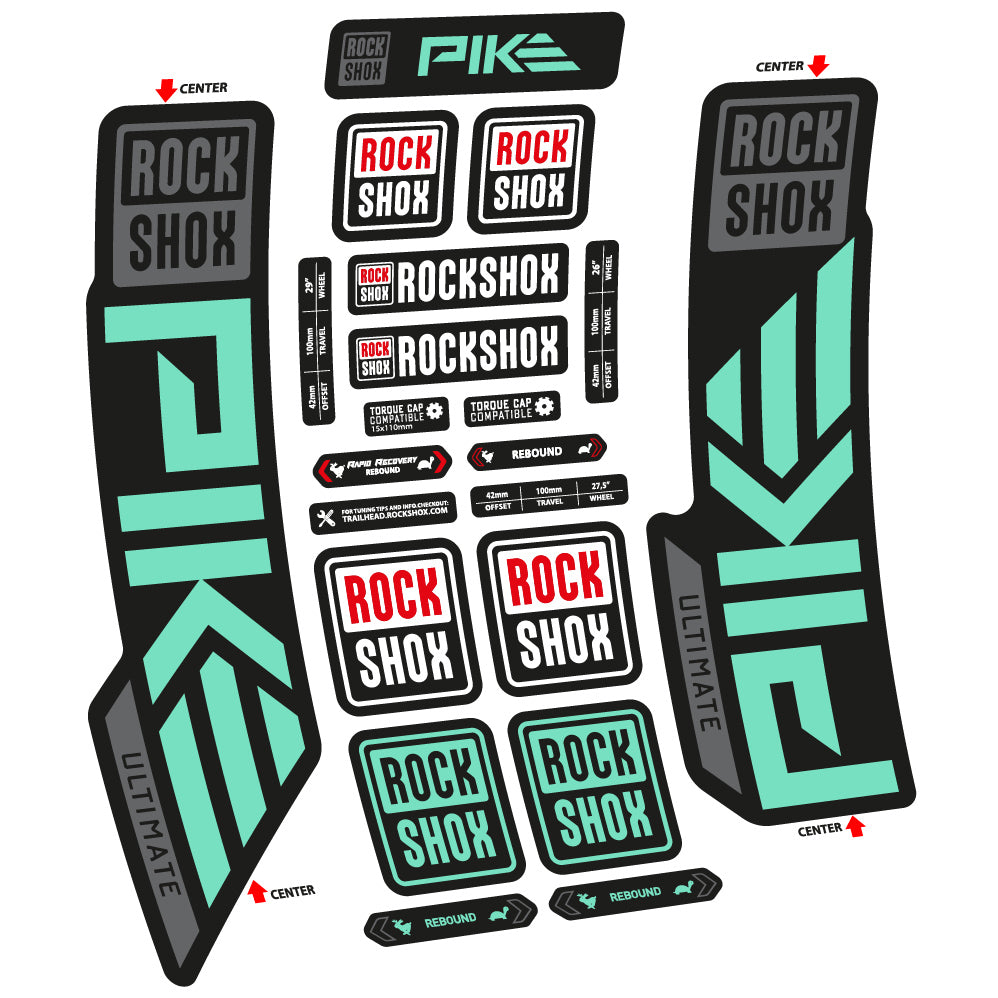 Aufkleber Rock Shox Pike Ultimate 2023 Fahrradgabel Aufkleber Vinyl